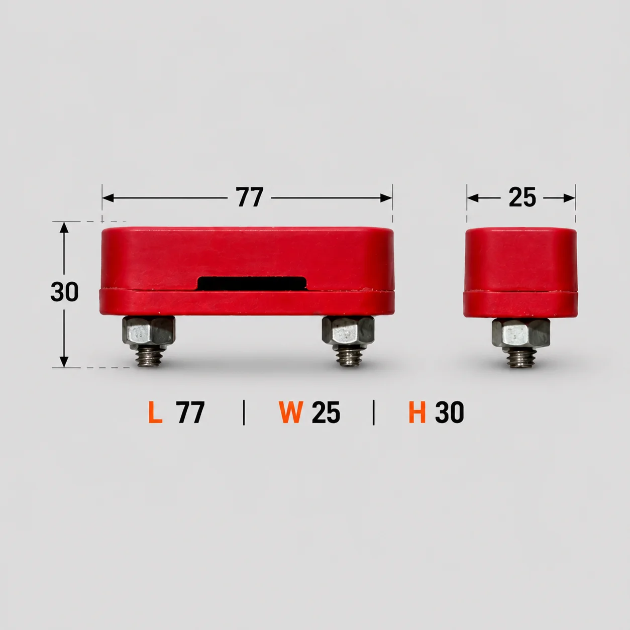 DMC Earthing Strip Insulator-dimensions1
