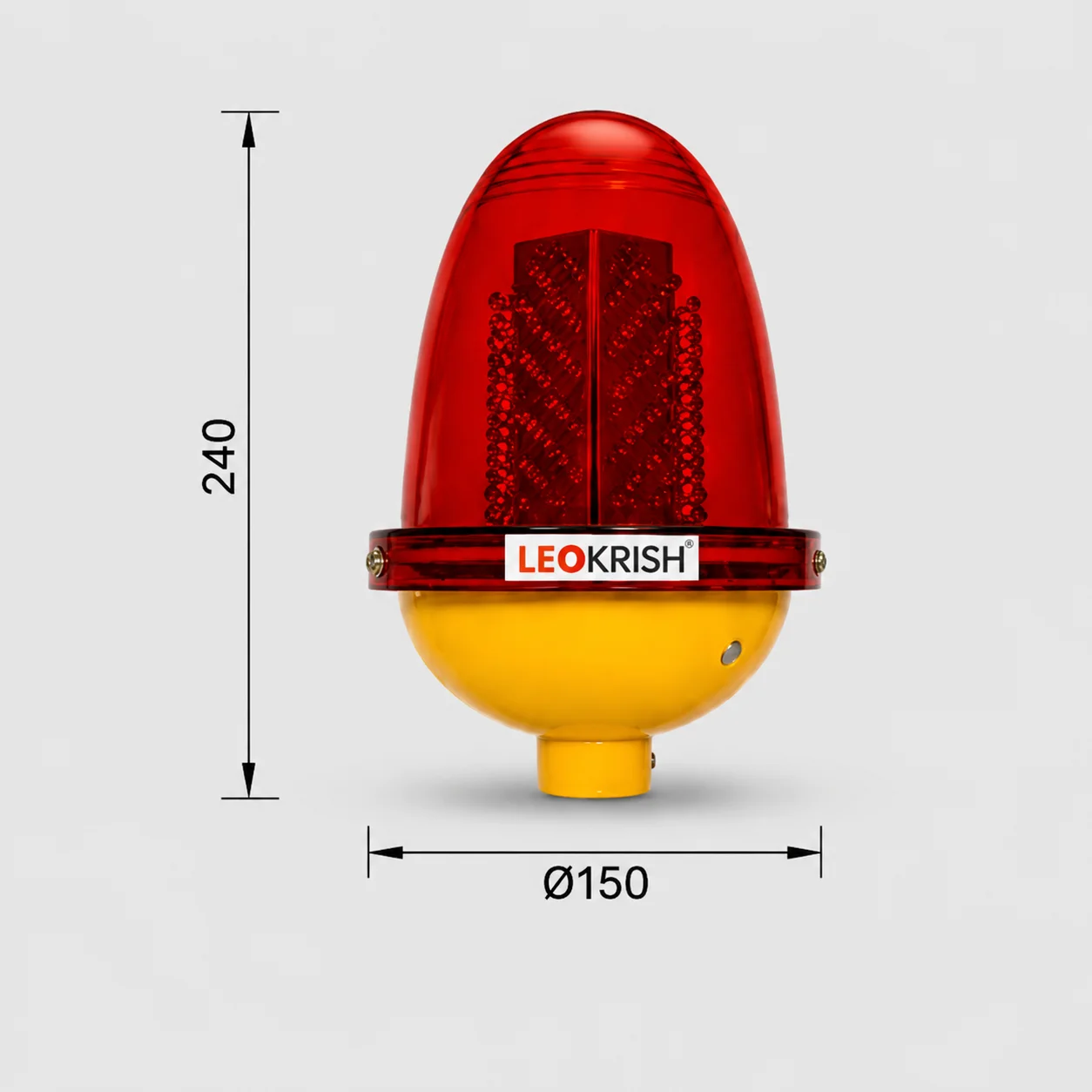 Single Dome Obstruction Light-dimensions1